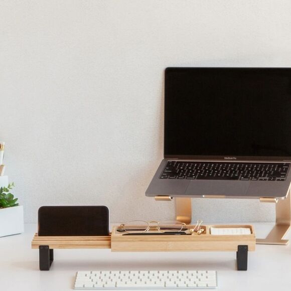 UBrands Adjustable Laptop Riser Stand- Gold Metal - Picture 6 of 11